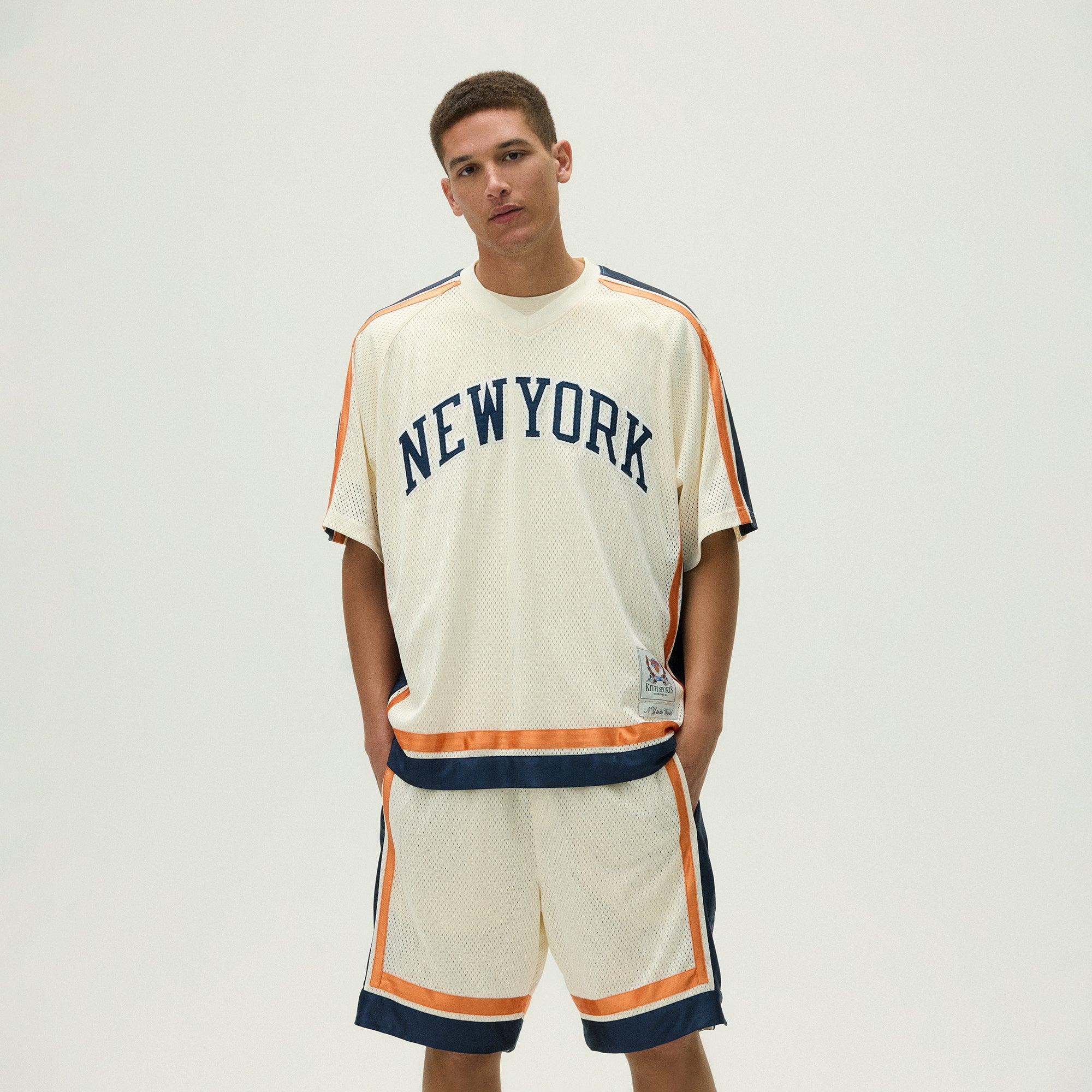 Kith for the New York Knicks Mesh Leon Short - Sandrift Male Product Image