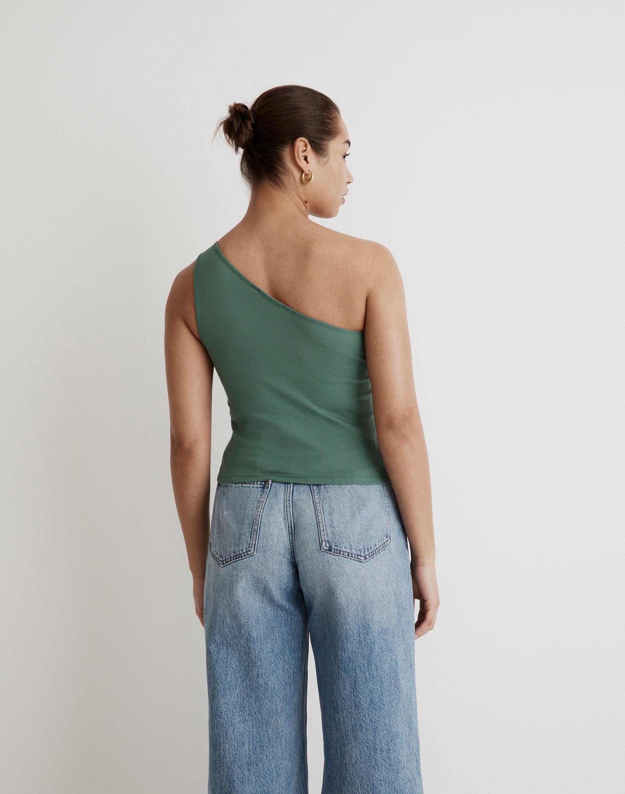 Supima® Rib One-Shoulder Tank Product Image