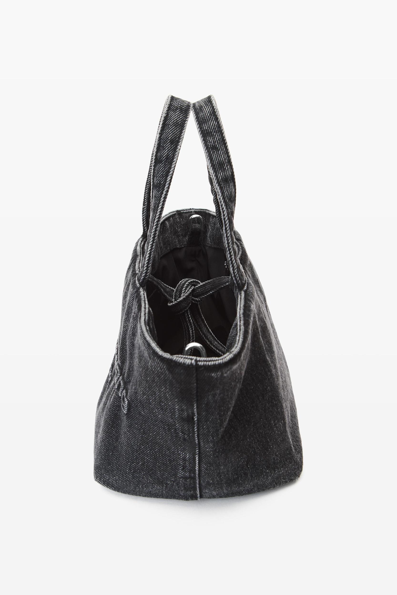 Punch Small Tote Bag In Cotton Denim Product Image