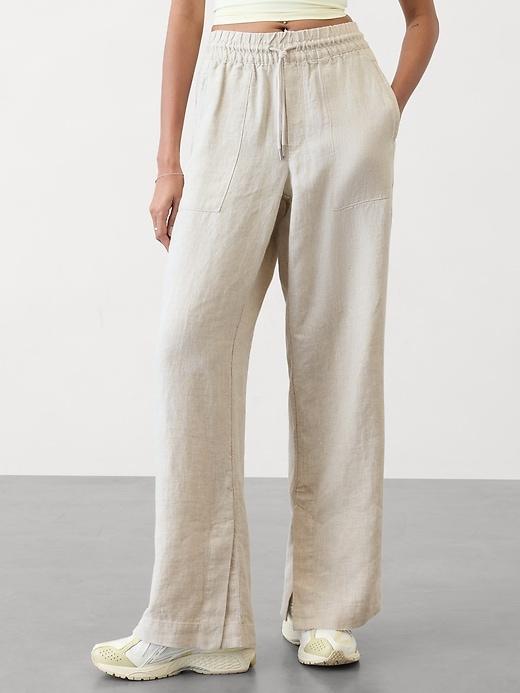 Retreat Linen High Rise Wide Leg Pant Product Image