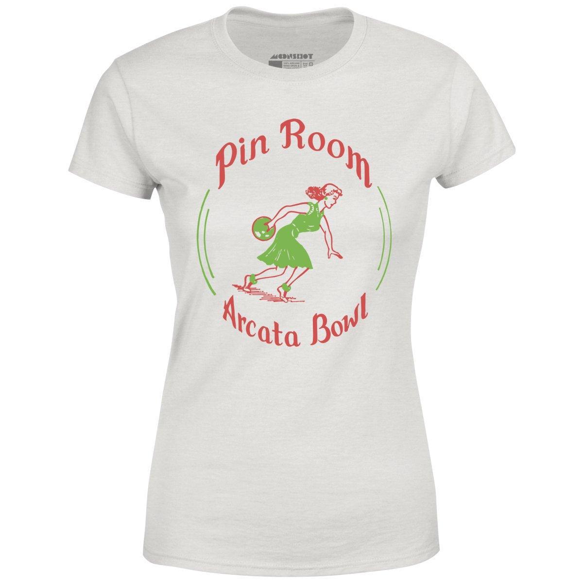 Arcata Bowl Pin Room - Arcata, CA - Vintage Bowling Alley - Women's T-Shirt Female Product Image