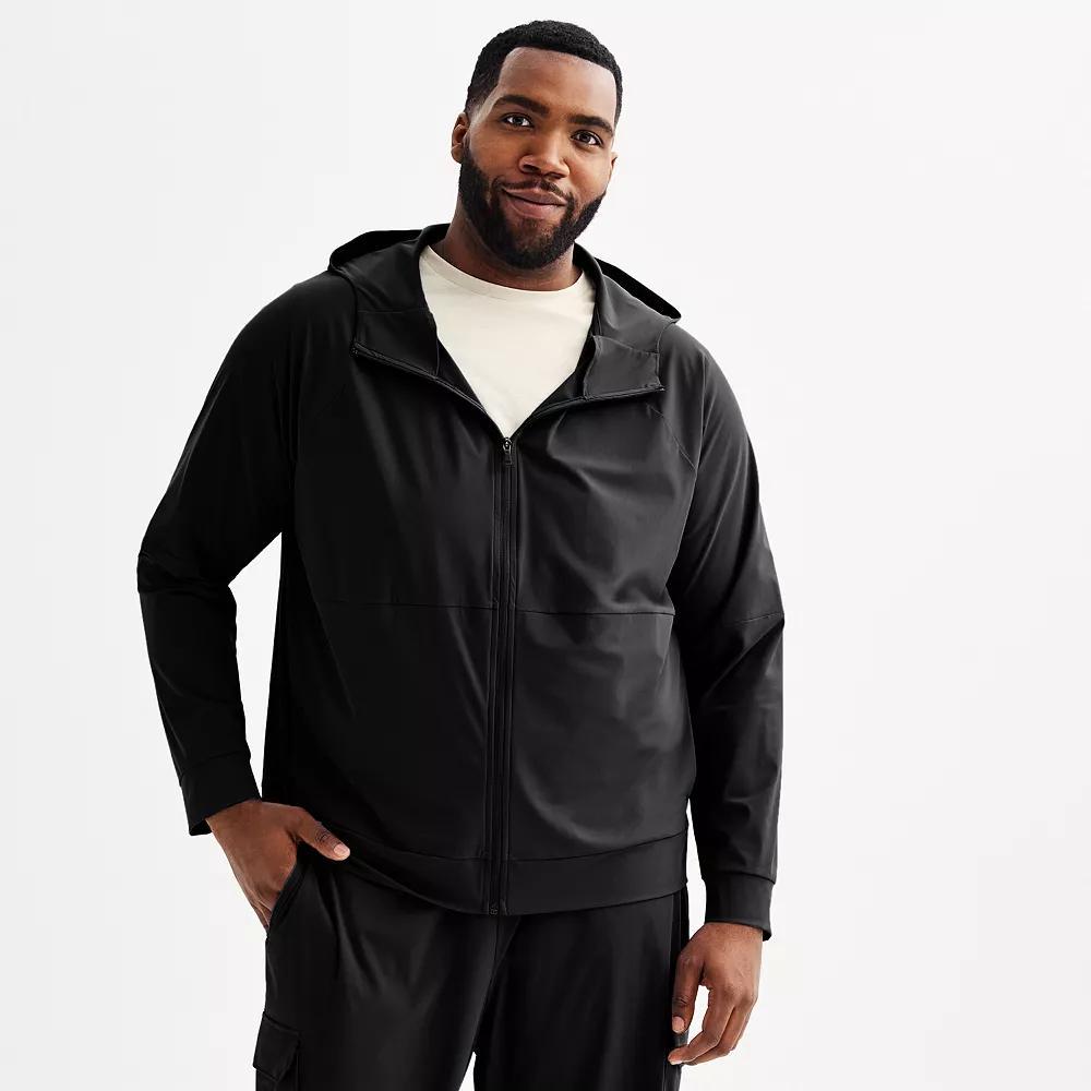 Big & Tall Tek Gear® Performance Zip-Up Hooded Jacket, Men's, Size: XXL Tall, Mineral Black Product Image
