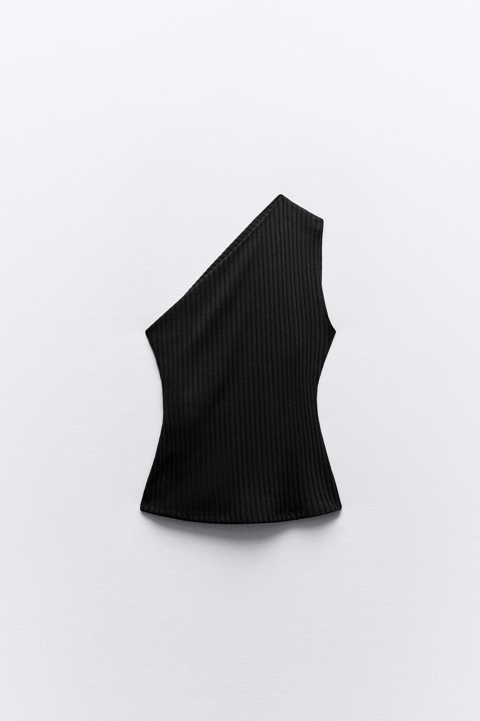 ASYMMETRIC RIBBED TOP Product Image