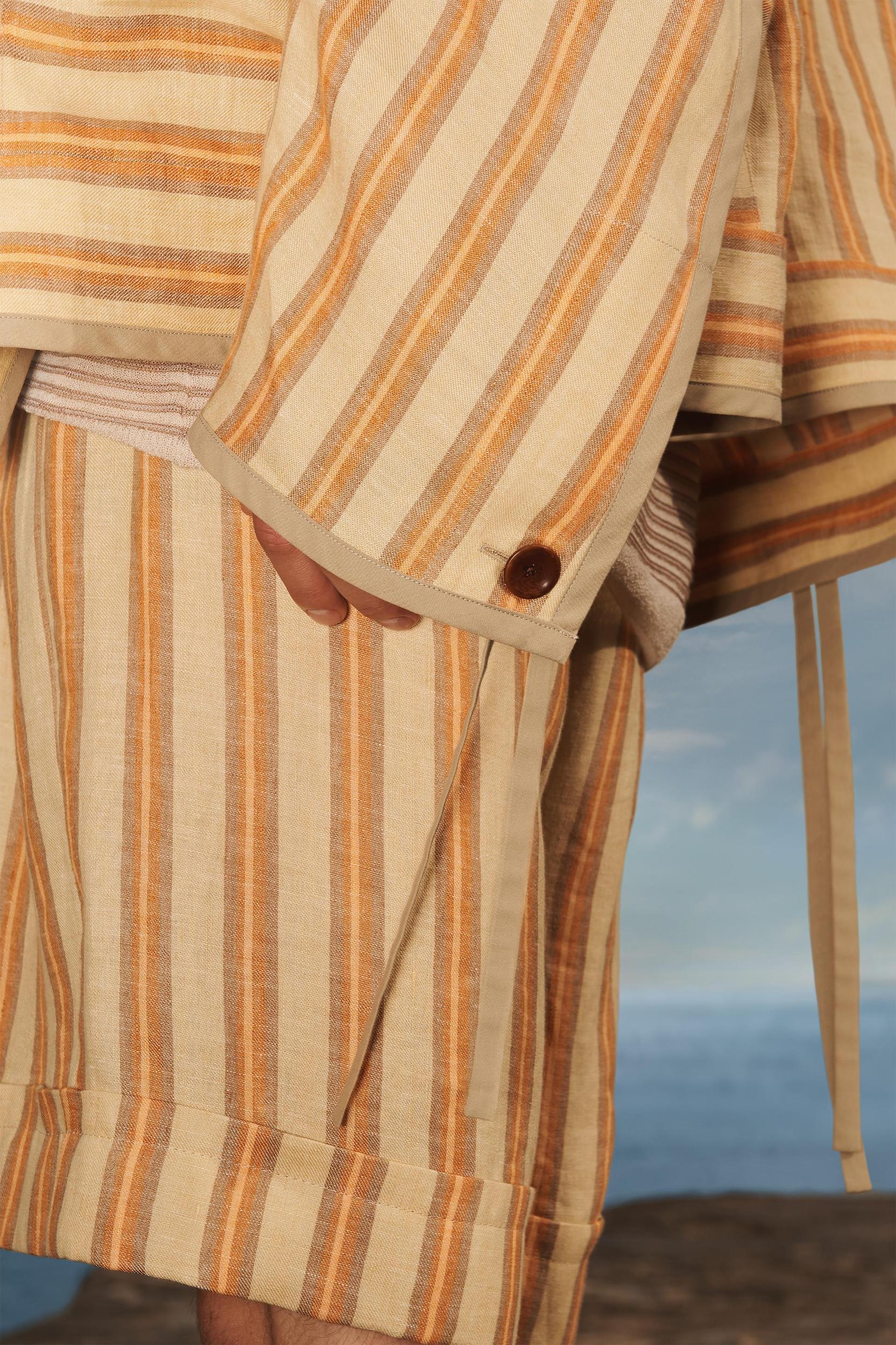 LIMITED EDITION STRIPED LINEN JACKET Product Image