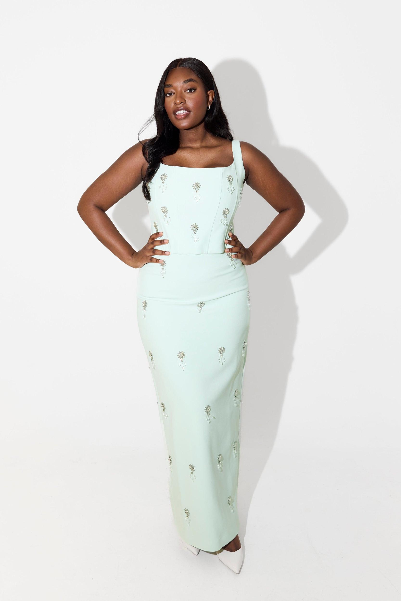 The Ultimate Muse Crystal Maxi Skirt Product Image