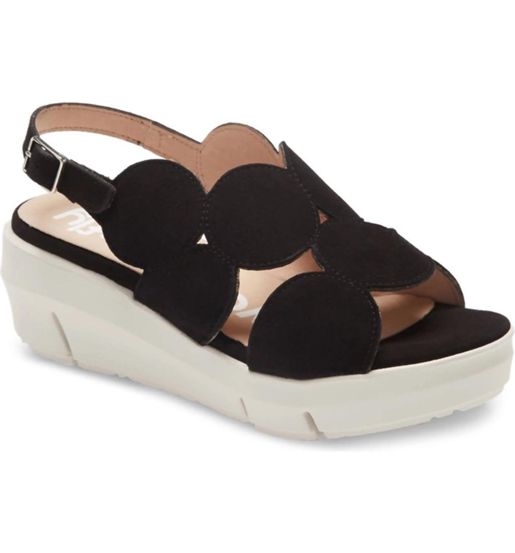 WONDERS Platform Sandal In Black Product Image