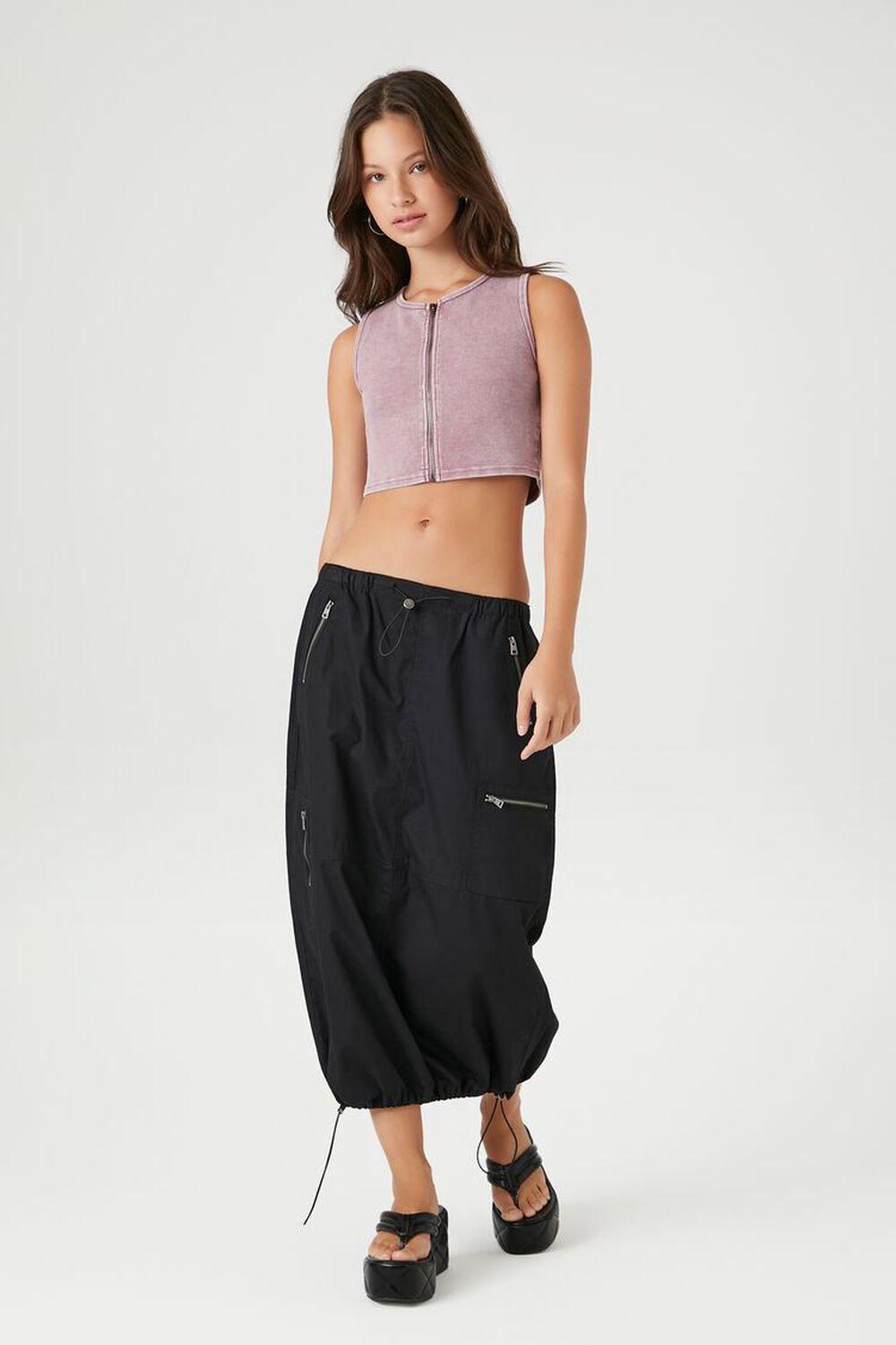 Ribbed Zip-Up Crop Top | Forever 21 Product Image