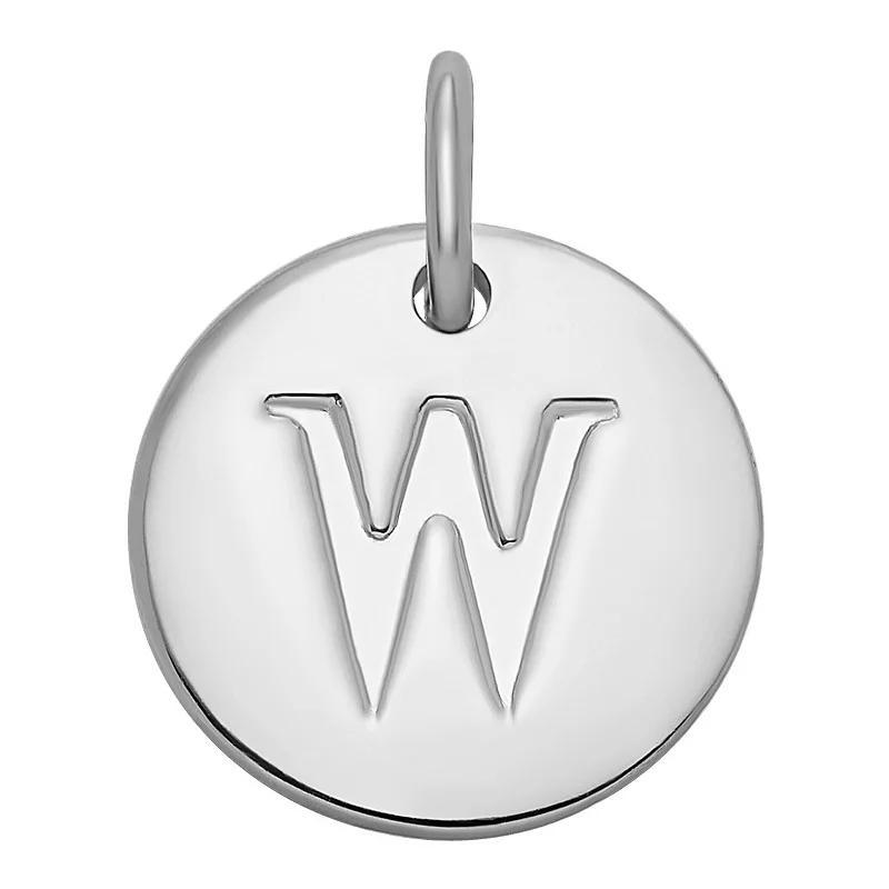 PRIMROSE Sterling Silver Letter Disc Charm, Women's, Sterling Silver N Product Image