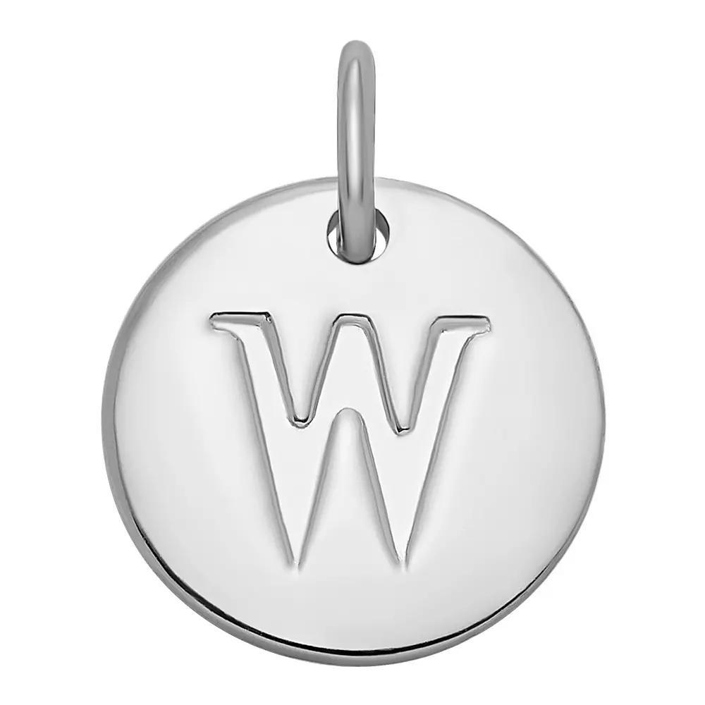 PRIMROSE Sterling Silver Letter Disc Charm, Women's, Sterling Silver N Product Image