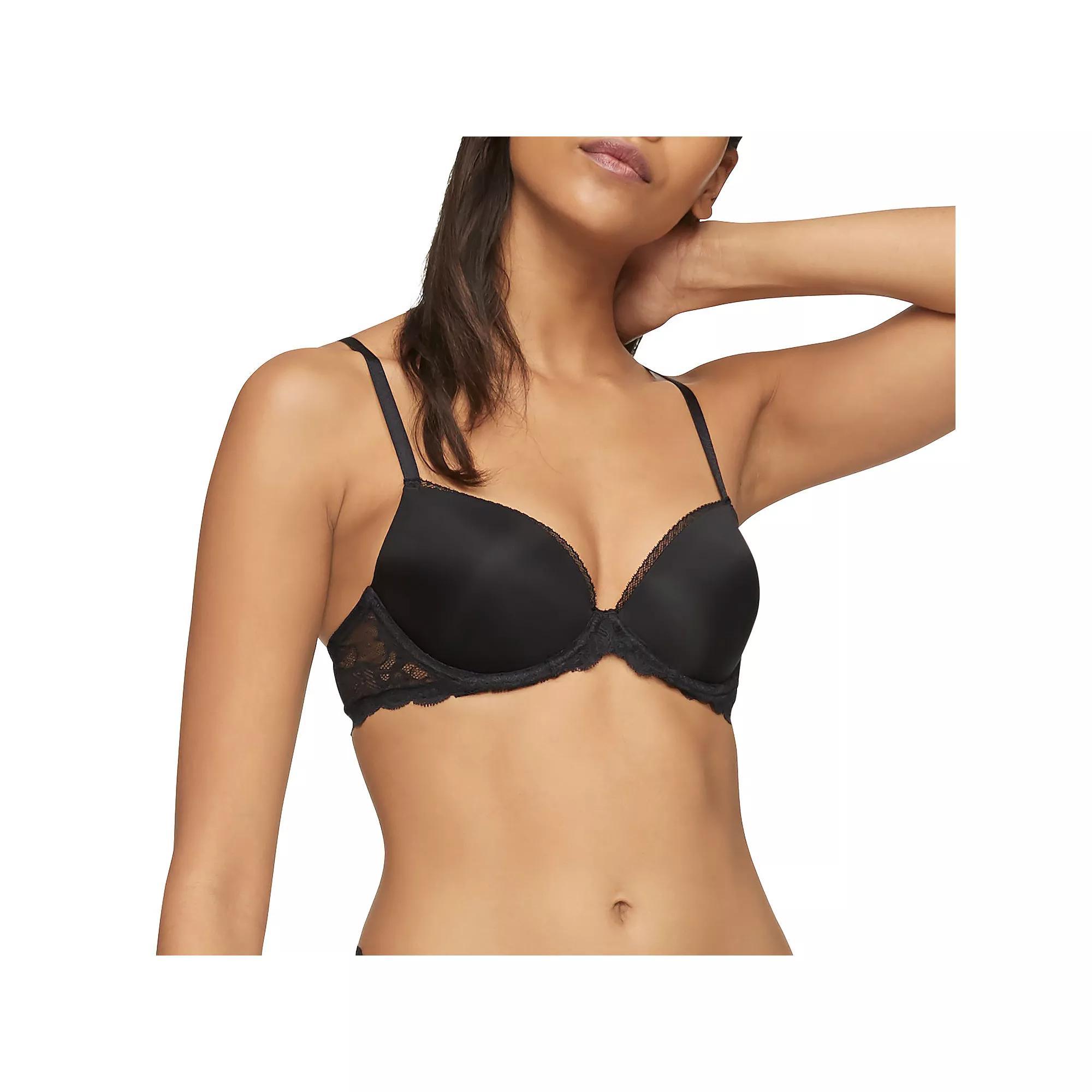 Women's Calvin Klein Seductive Comfort with Lace Lift Demi Bra QF1444, Size: 32 Dd, Black Product Image