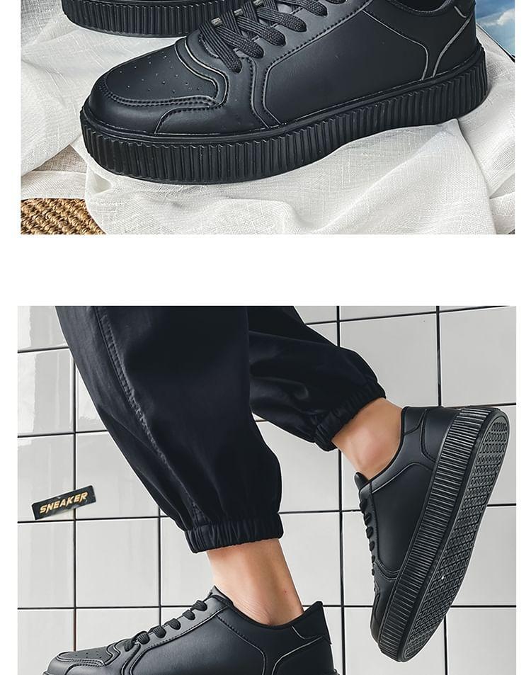 Lace-Up Platform Sneakers Product Image