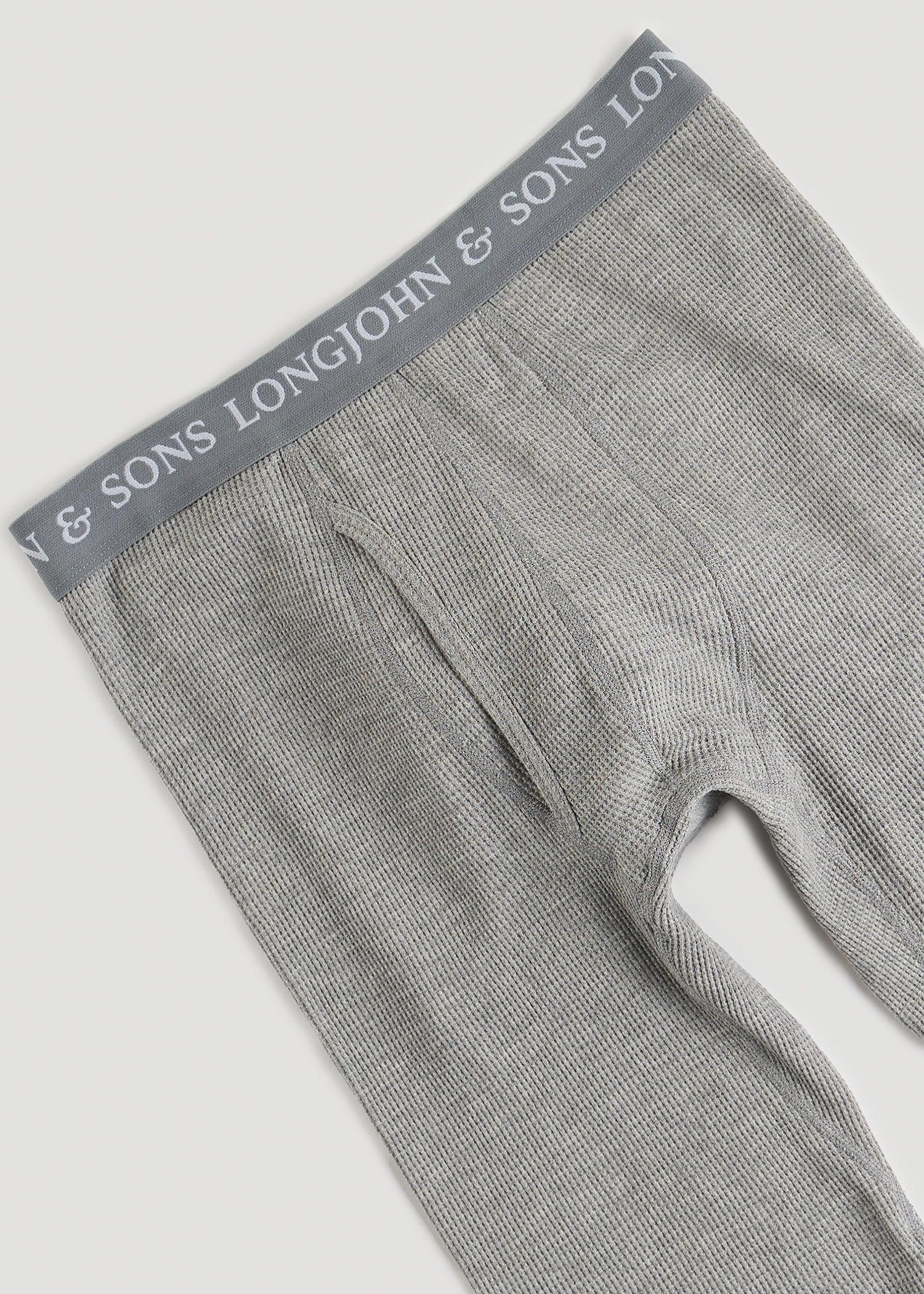 LJ&S Long Thermal Underwear in Grey Mix - Bottoms for Tall Men Product Image