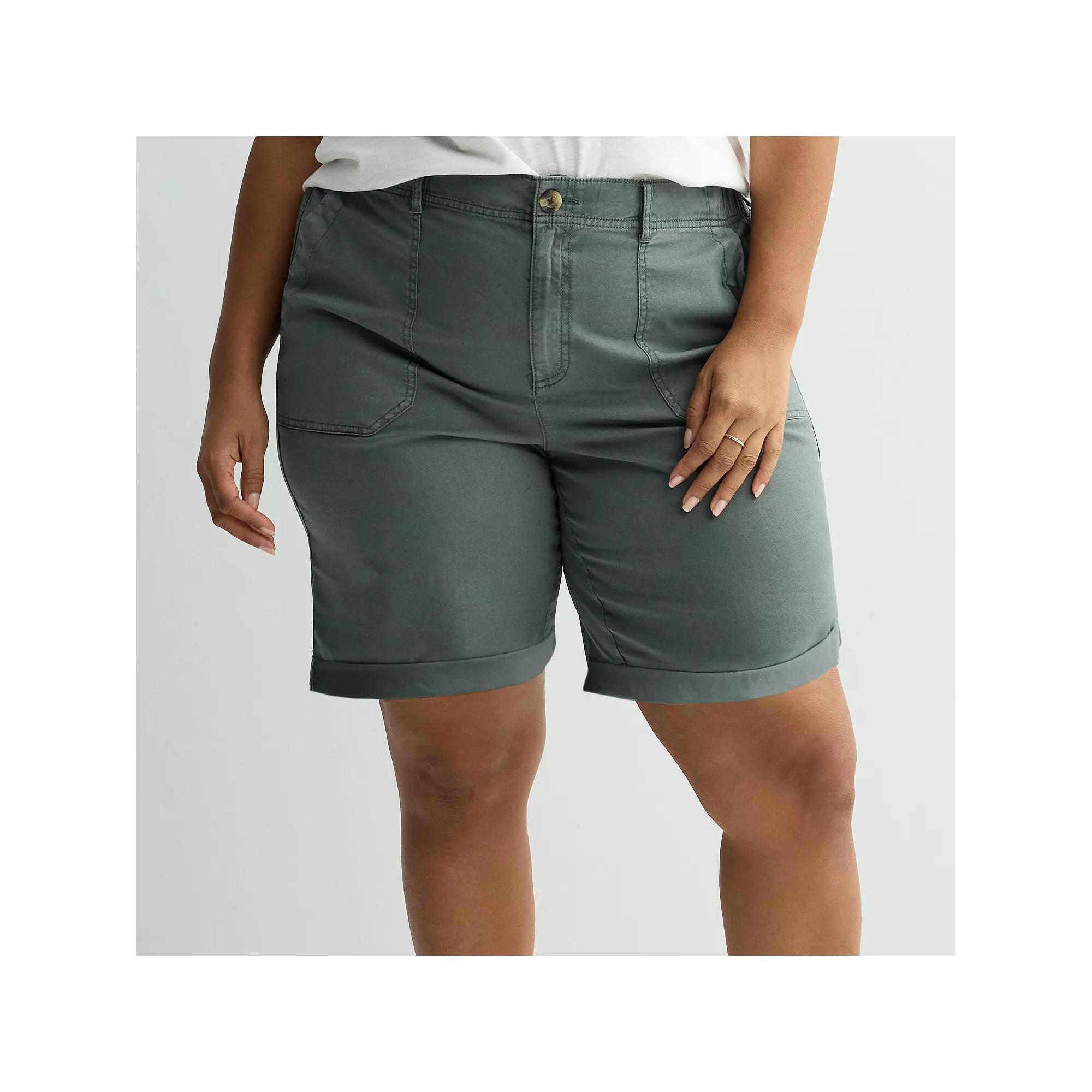 Plus Size Sonoma Goods For Life Utility Bermuda Shorts, Womens Product Image