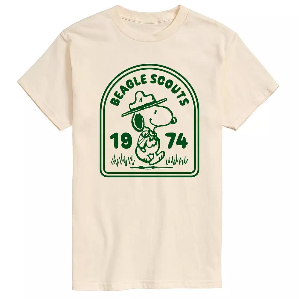 Men's Peanuts Beagle Scouts Badge Graphic Tee, Size: Large, White Product Image