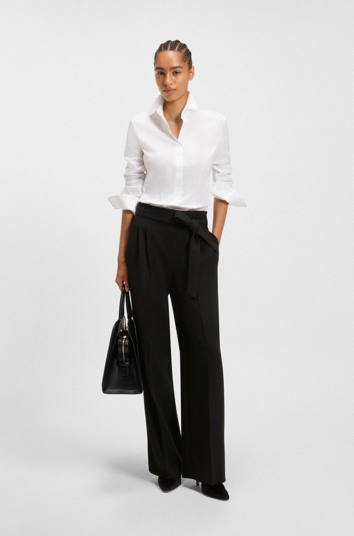 Regular-fit blazer in crease-resistant crepe Product Image