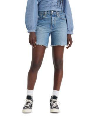 Levi's® Women's 501® Mid-Thigh Shorts - Case Closed 25: High Rise, Denim, Stretch, Fly Button Product Image