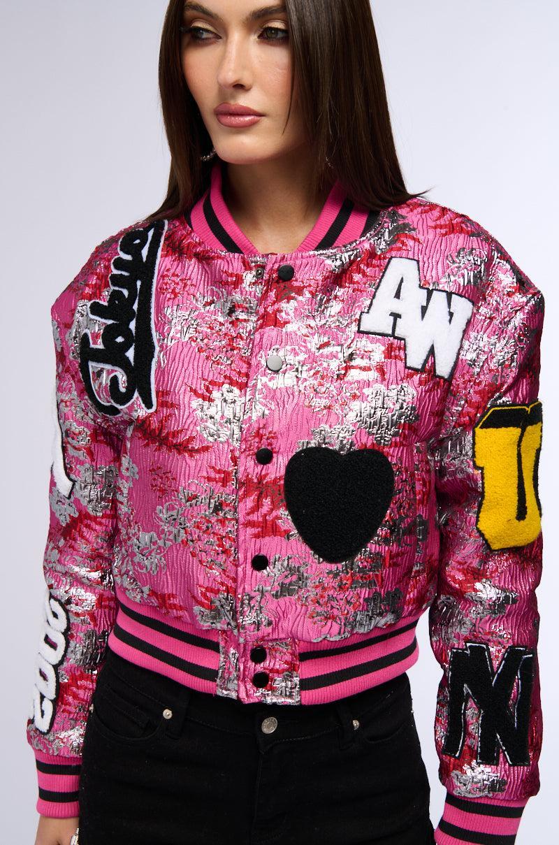 JACQUARD VARSITY BOMBER Product Image