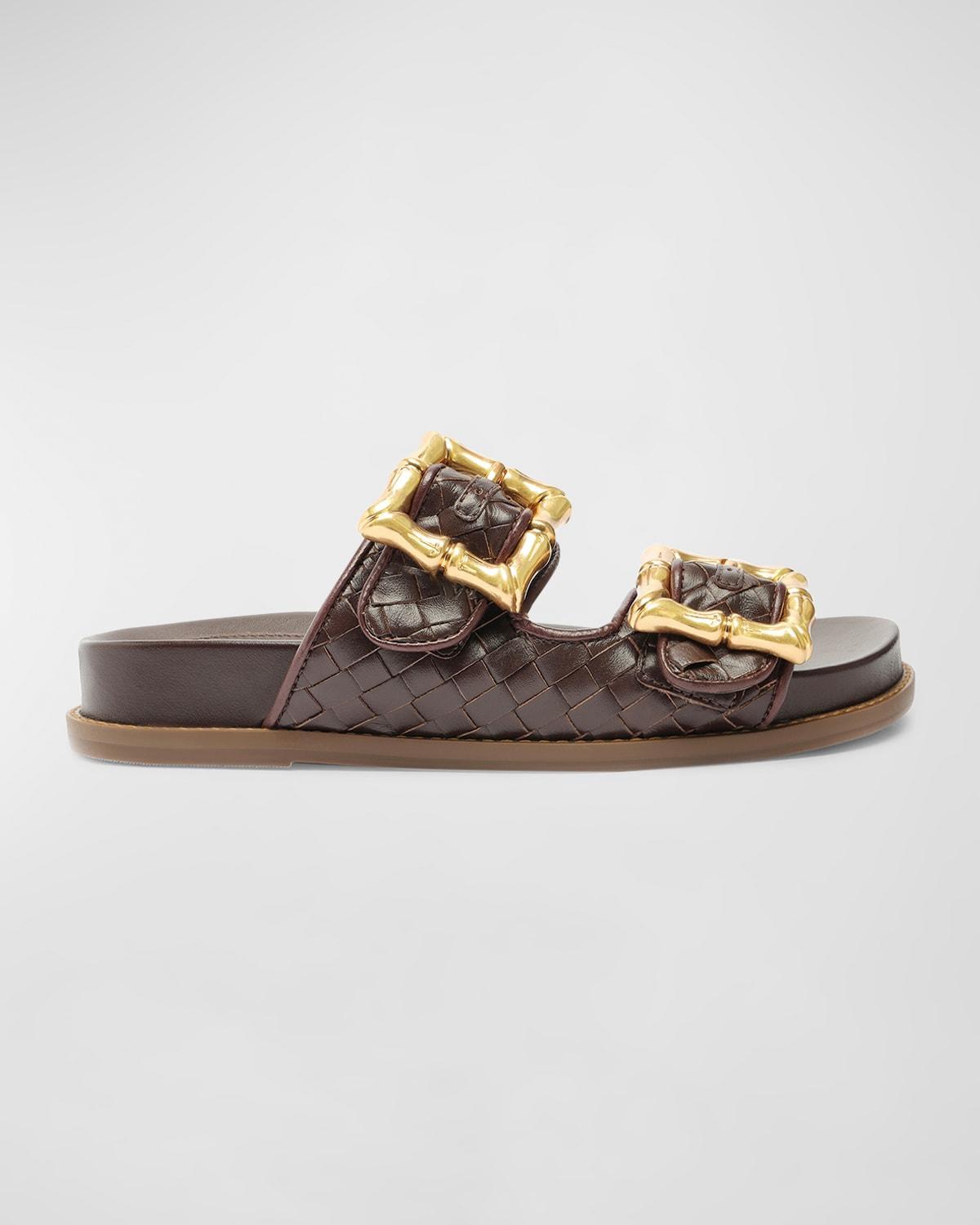 Womens Enola Woven Leather Sandals Product Image
