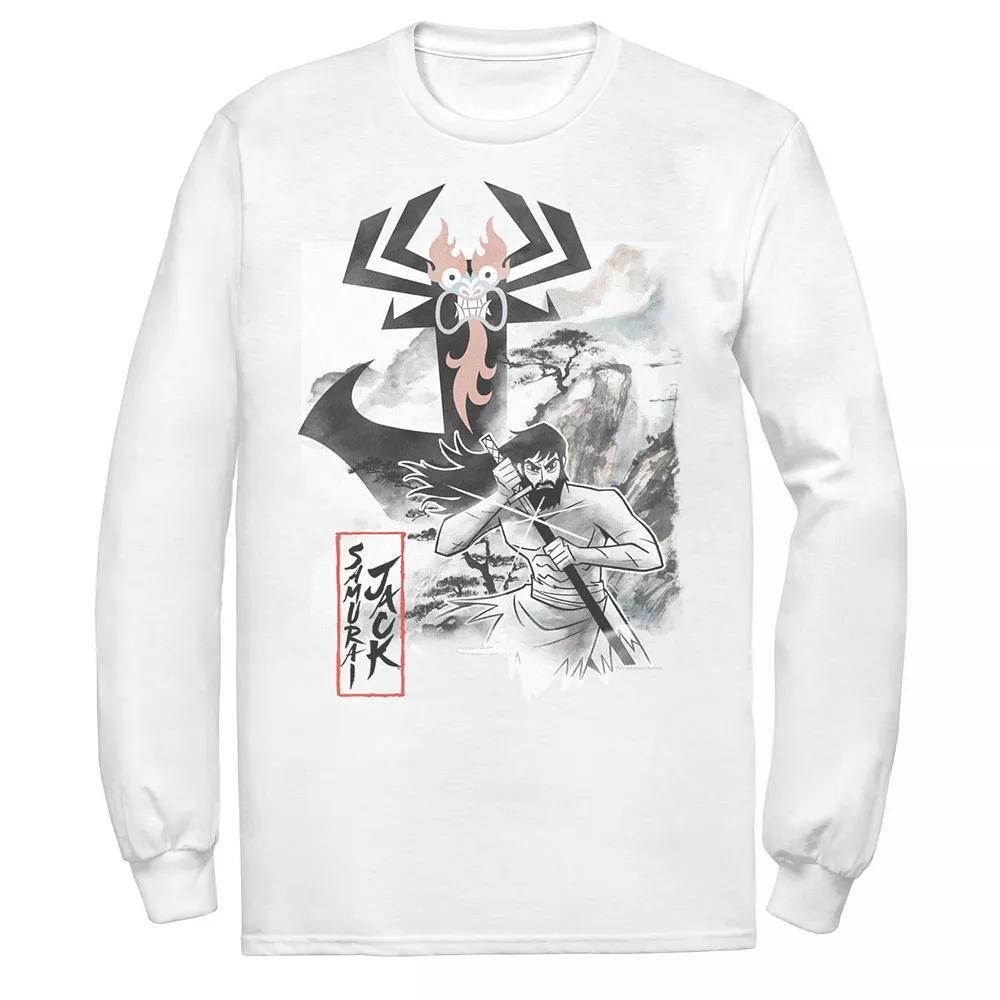 Men's Cartoon Network Samurai Jack Aku Water Color Paint Sketch Tee, Size: Large, Athletic Grey Product Image
