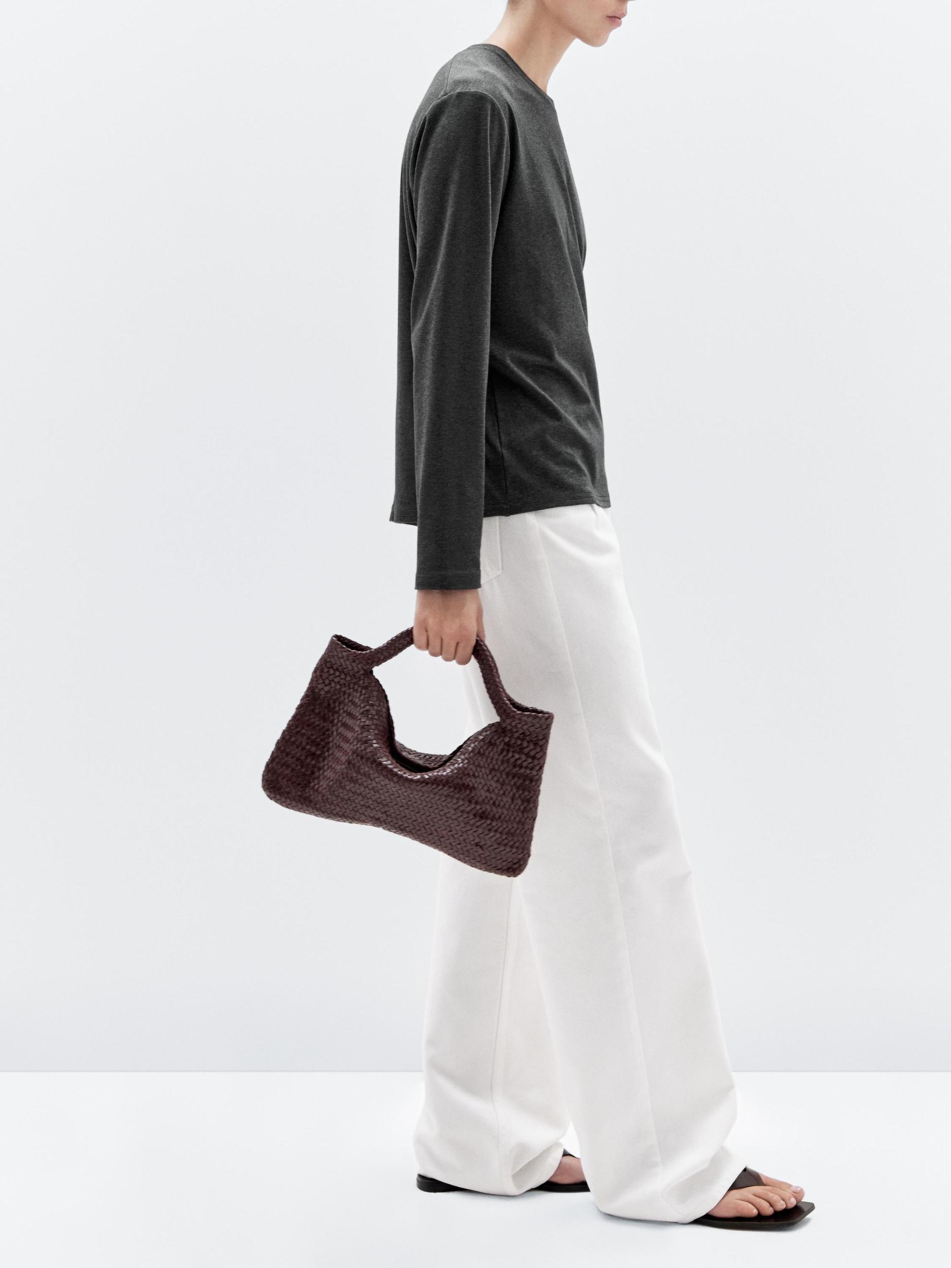 Medium woven nappa leather bag Product Image