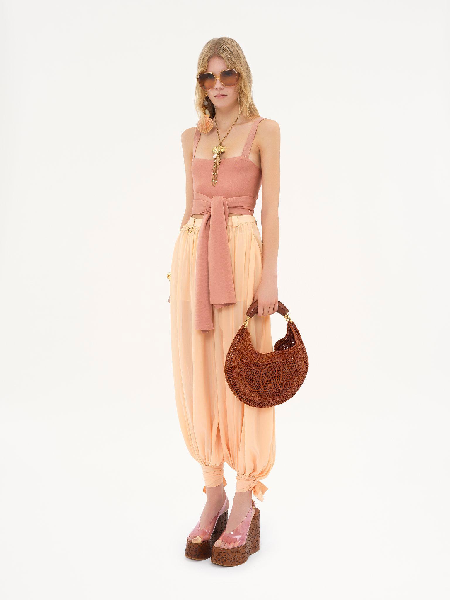 Summer Banana hobo bag in raffia Product Image