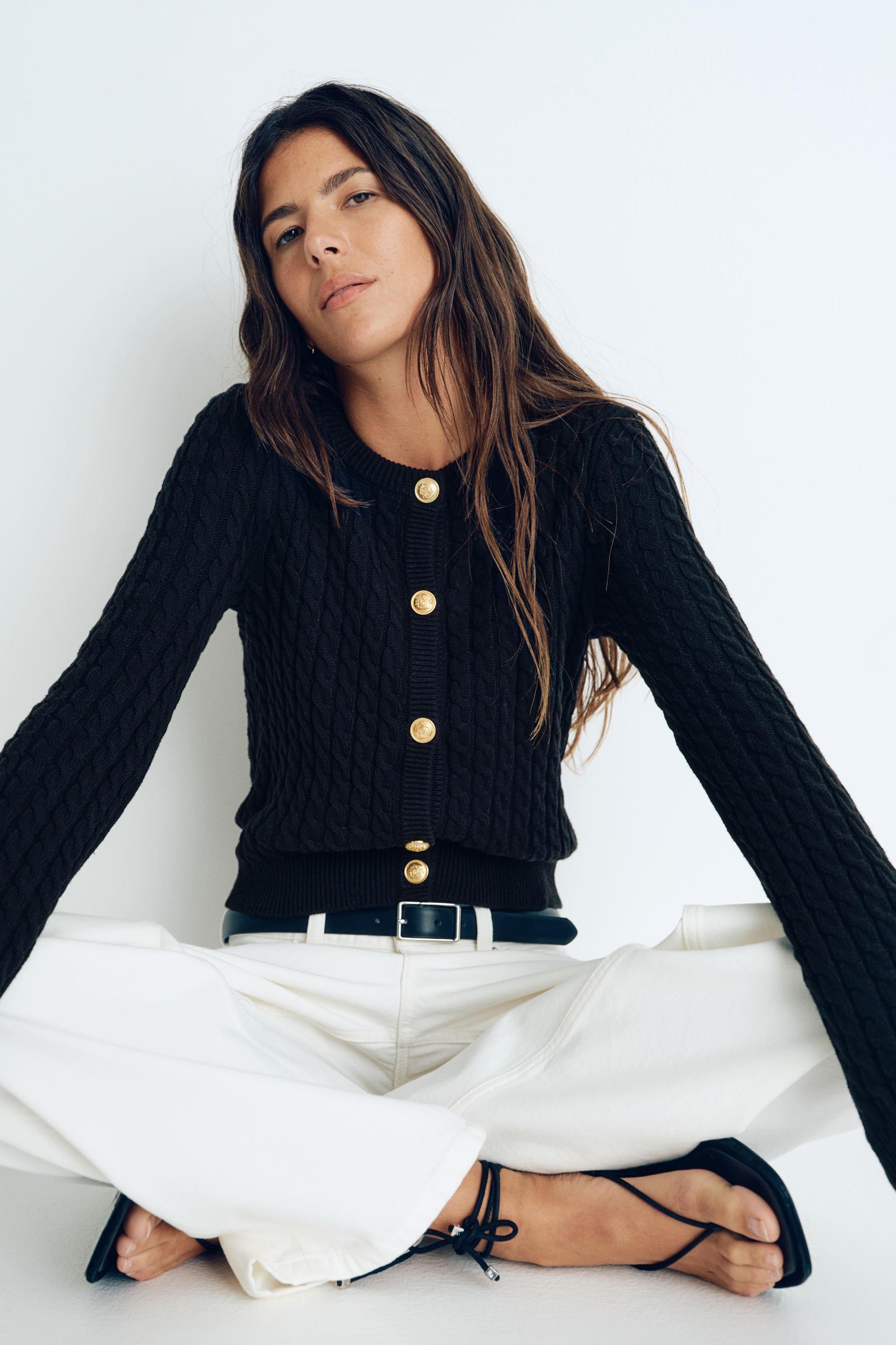 Cable-Knit Cardigan Product Image