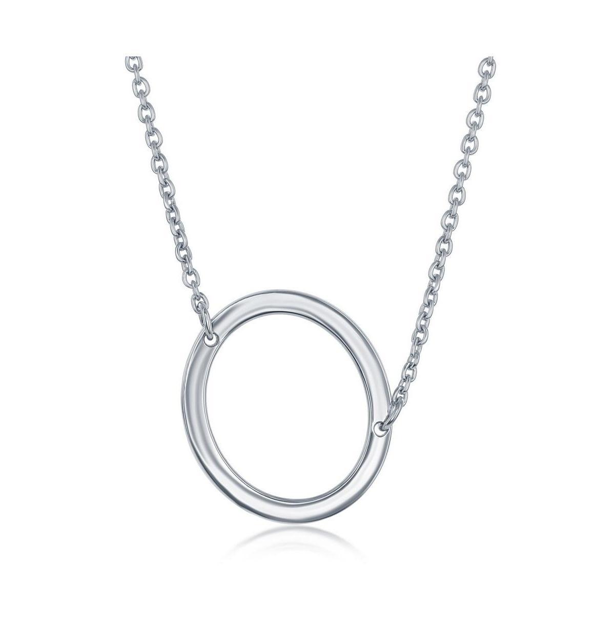 Sterling Silver Sideways Initial Necklace, Women's, Size: 16-18" ADJ, Sterling P Product Image