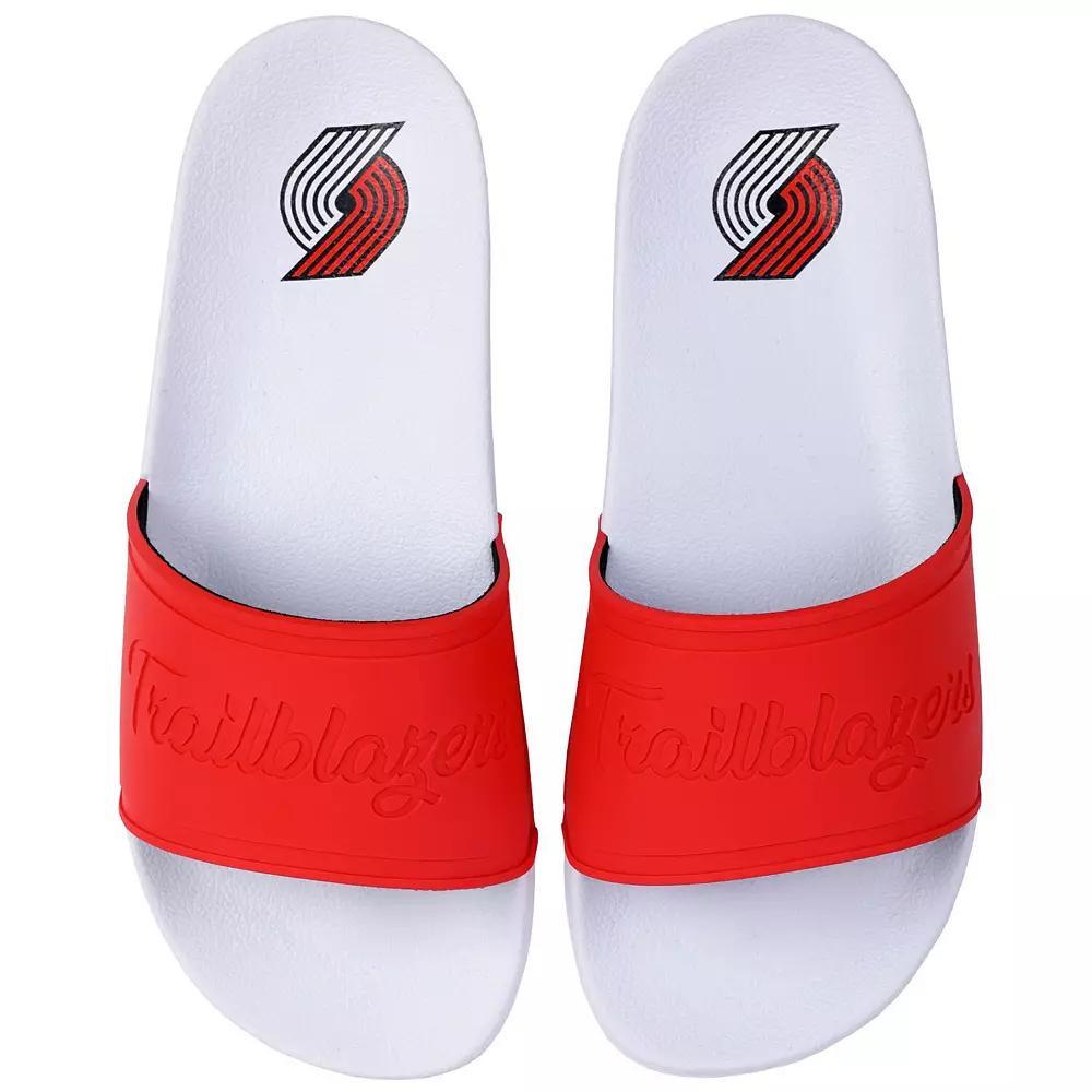 Women's FOCO Portland Trail Blazers Script Wordmark Slide Sandals, Size: 11-12, White Product Image