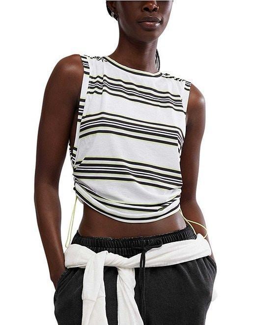 FP Movement Sport Mode Crew Neck Sleeveless Muscle Stripe Print Muscle Tee Product Image