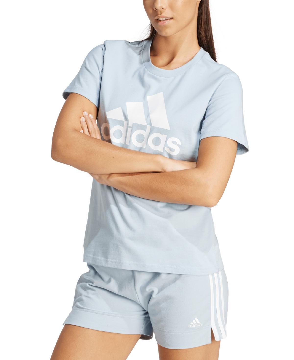 adidas Essentials Logo Tee White XS Womens Product Image
