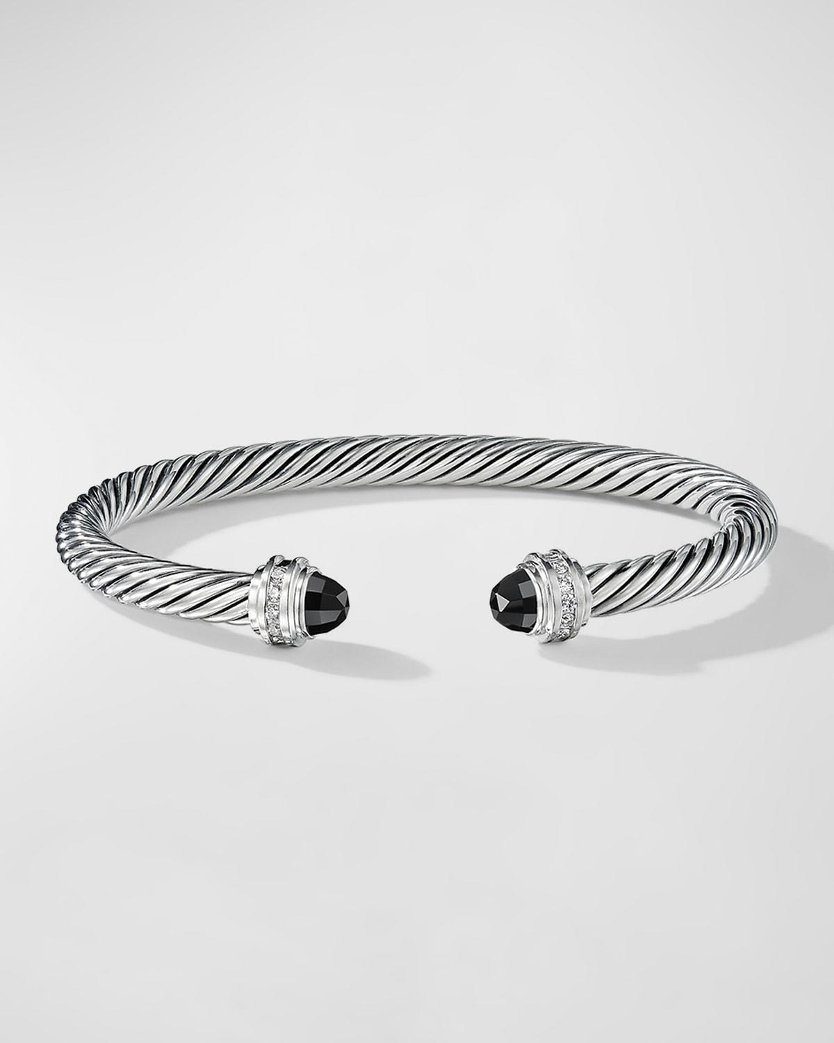 David Yurman Cable Classics Bracelet with Black Onyx & Diamonds Product Image