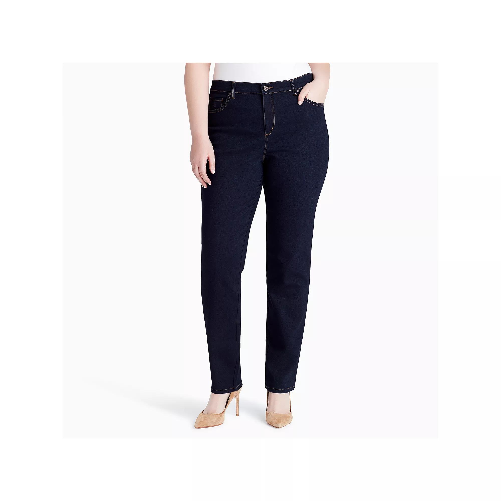 Plus Size Gloria Vanderbilt Amanda Classic Jeans, Women's, Size: 25 - Regular, Rinse Noir Product Image