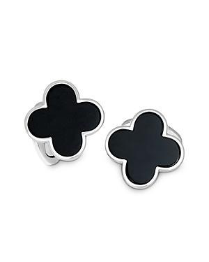 Jan Leslie Sterling Silver and Black Onyx Clover Cufflinks Product Image