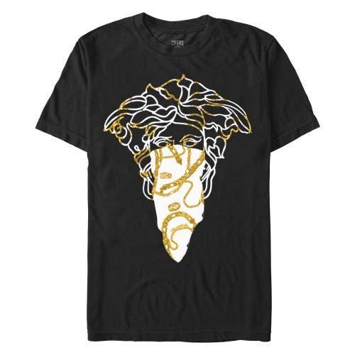 Men's Crooks And Castle Medusa Bandit Baroque Style Graphic Tee, Size: 3XL, Black Product Image
