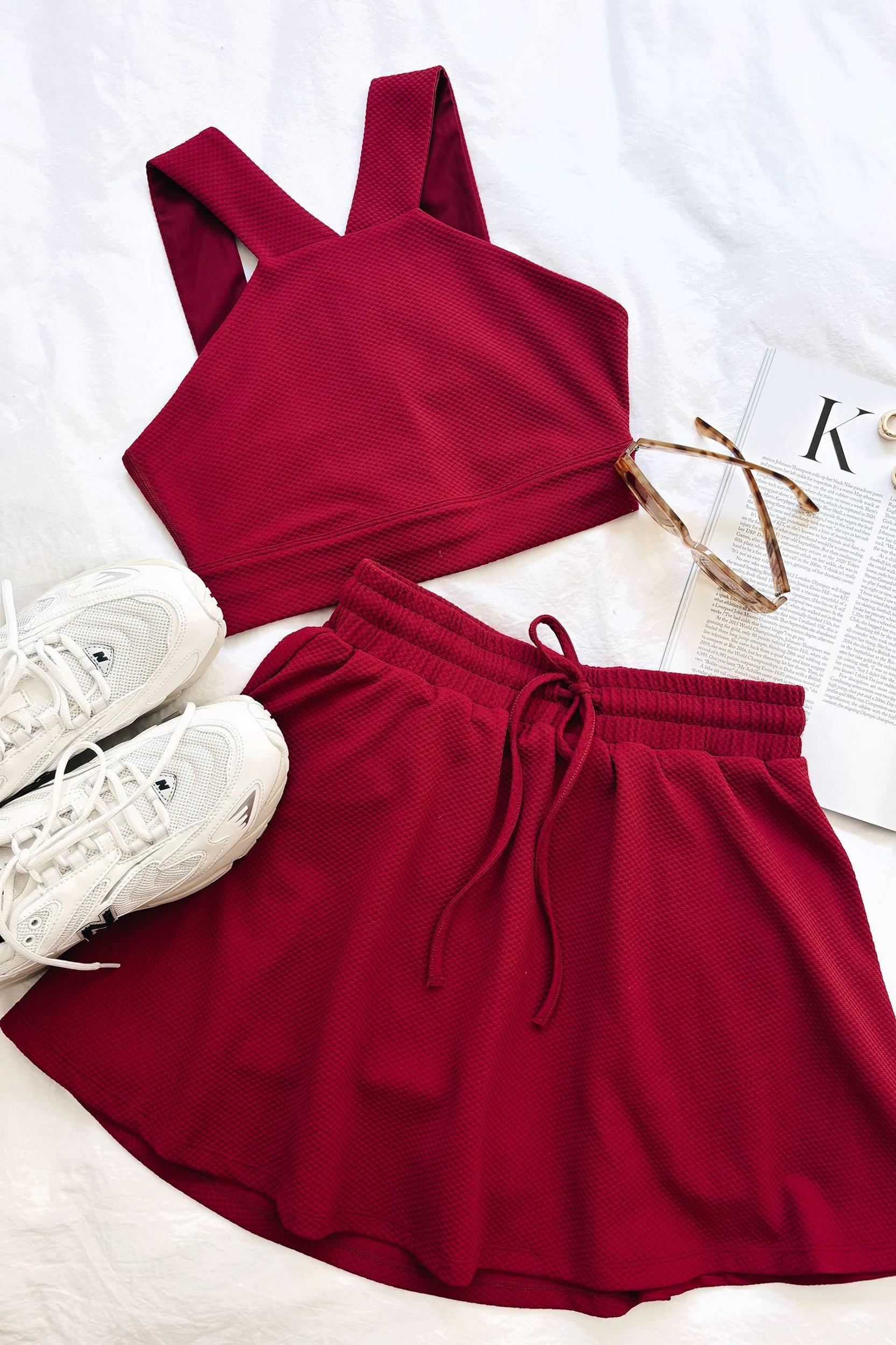 Adia Top Rio Red Waffle Product Image