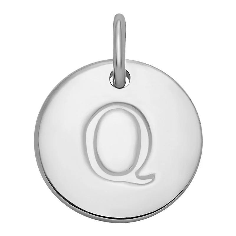 PRIMROSE Sterling Silver Letter Disc Charm, Women's, Sterling Silver N Product Image