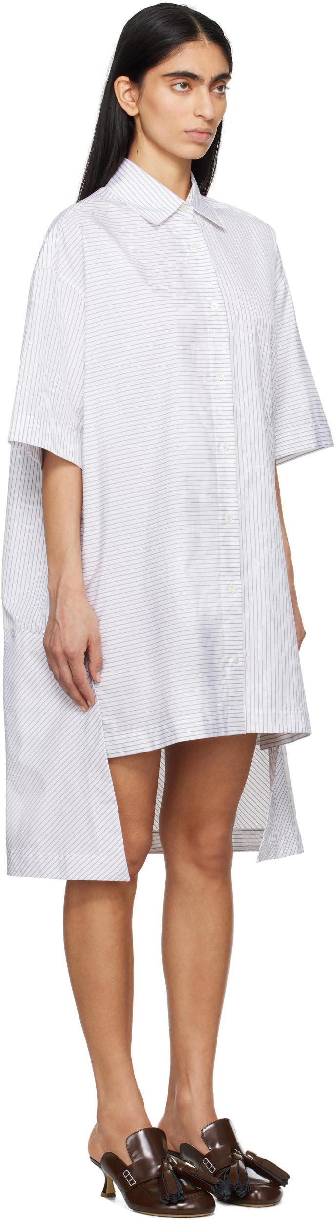JW ANDERSON Stepped Hem Shirt Dress In Grey Product Image