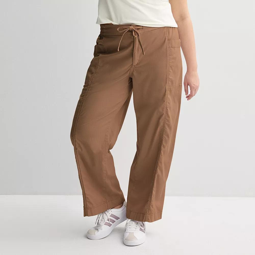 Plus Size SO Mid-Rise Pull-On Utility Pants, Womens Product Image