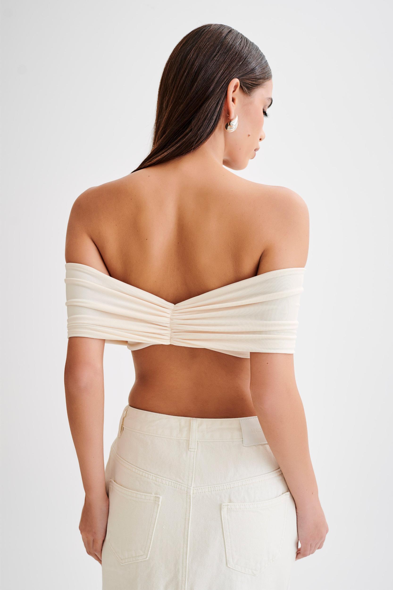 Amber Slinky Crop Top - Buttercream Product Image
