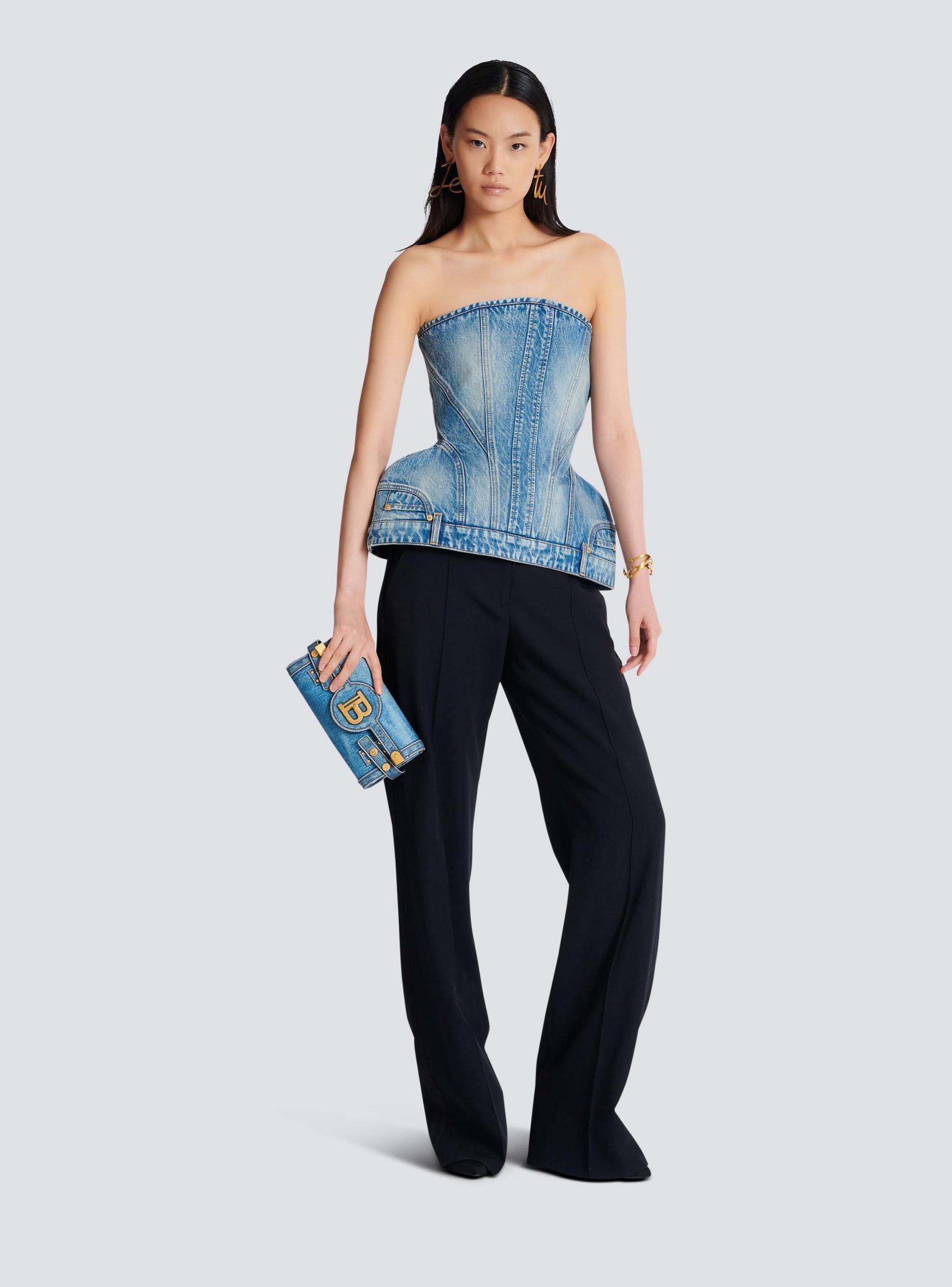 B-Buzz Pouch 23 in denim print canvas Product Image
