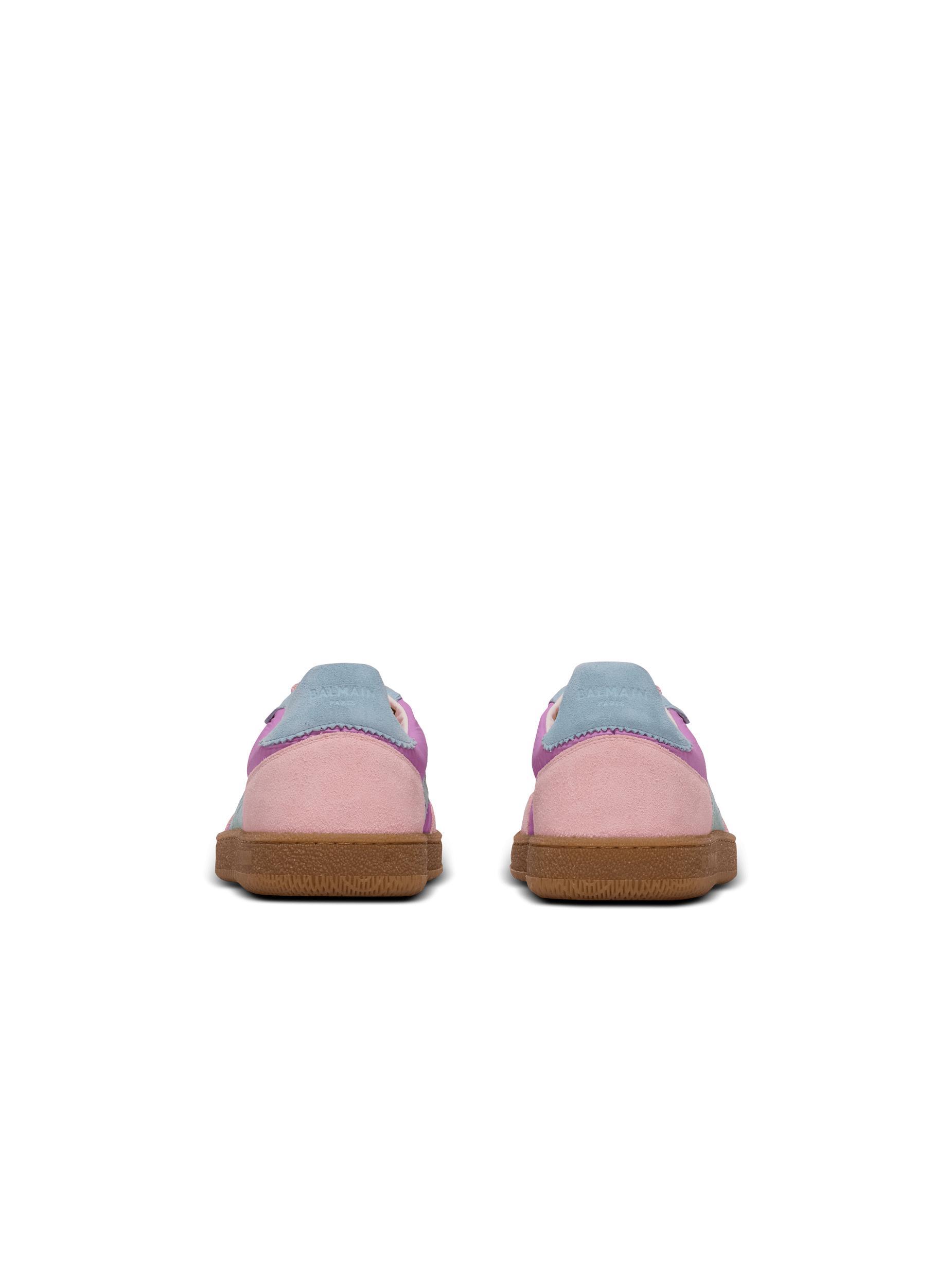 Balmain Swan suede and nylon trainers Product Image