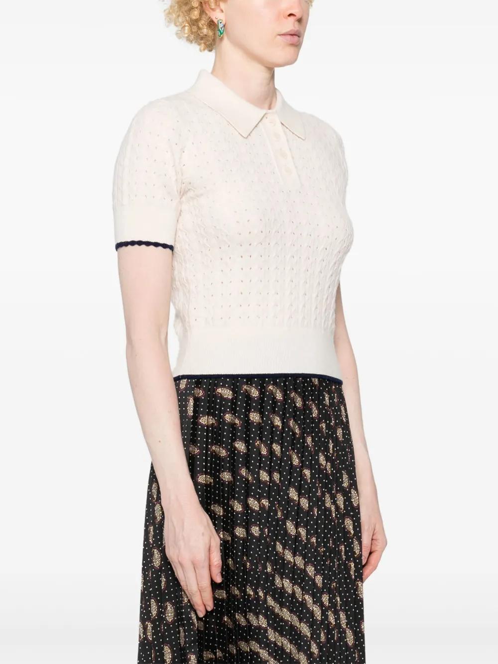 knitted polo shirt Product Image