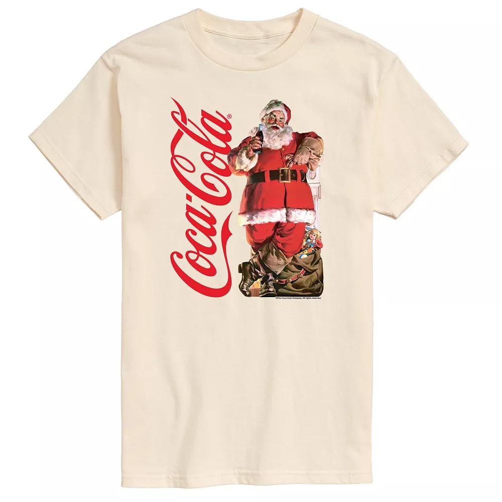 Men's CocaCola Vintage Santa Tee, Size: XL, Black Product Image