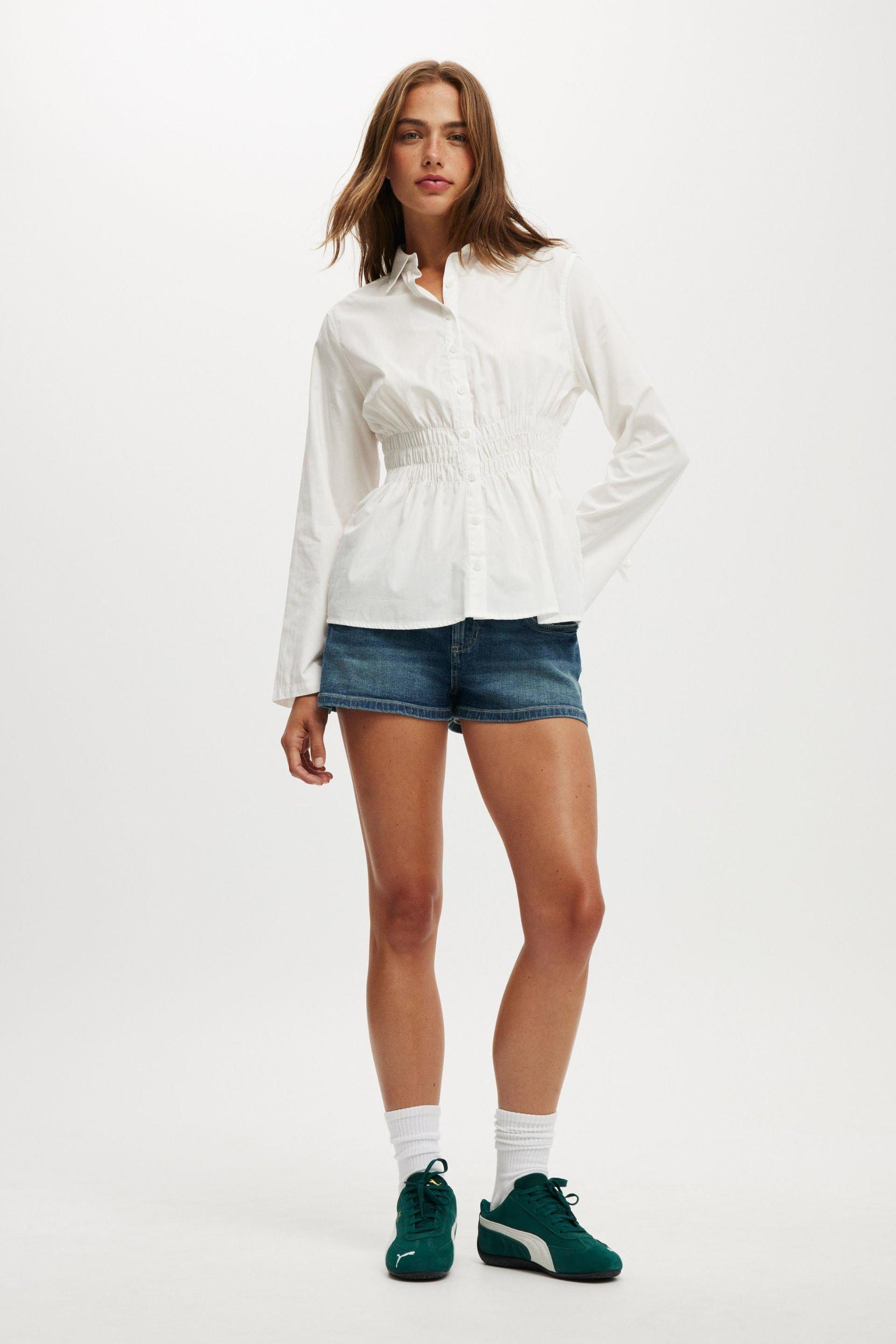 Gathered Long Sleeve Shirt Product Image