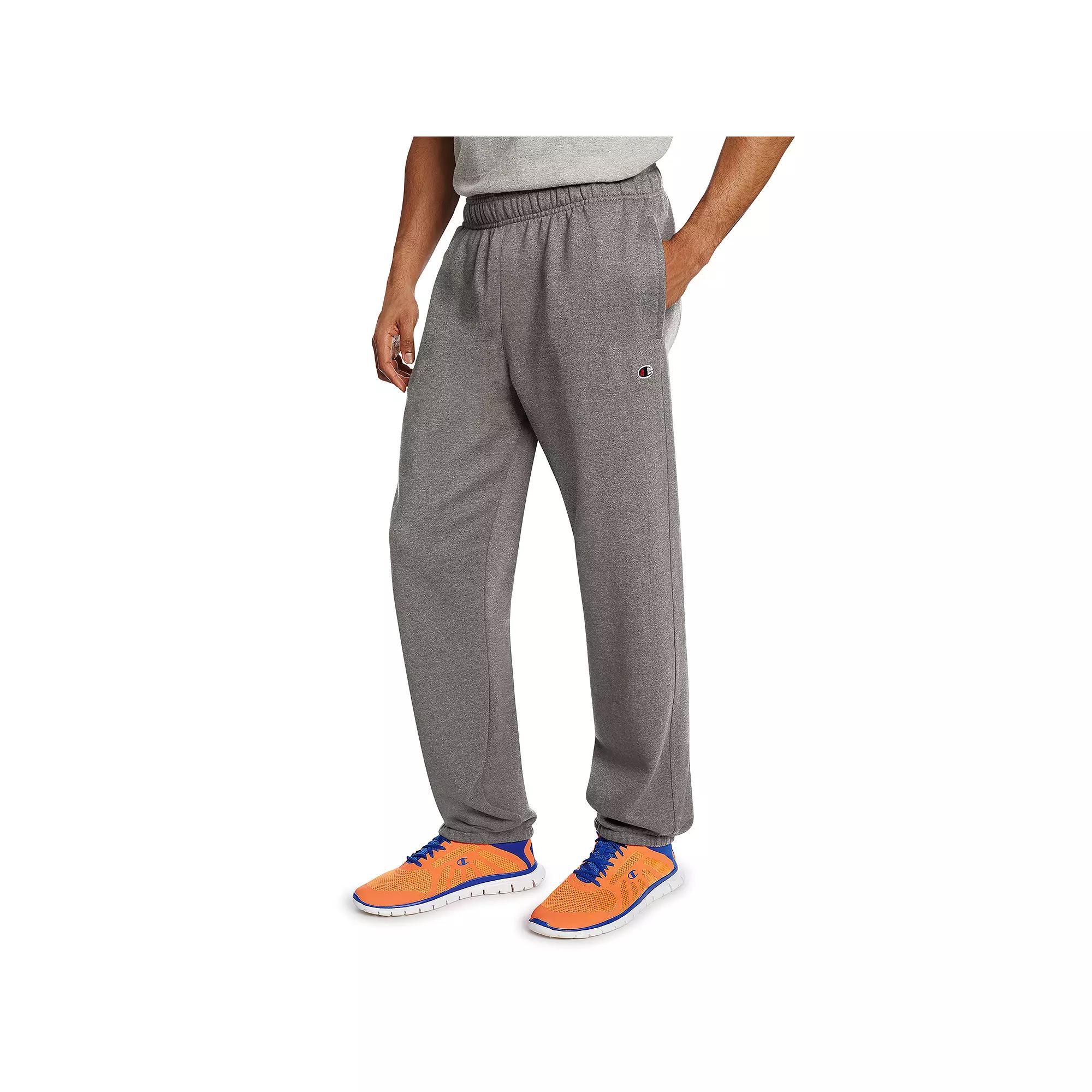 Men's Champion® Cinched Fleece Pants, Size: Medium, Oxford Gray Product Image