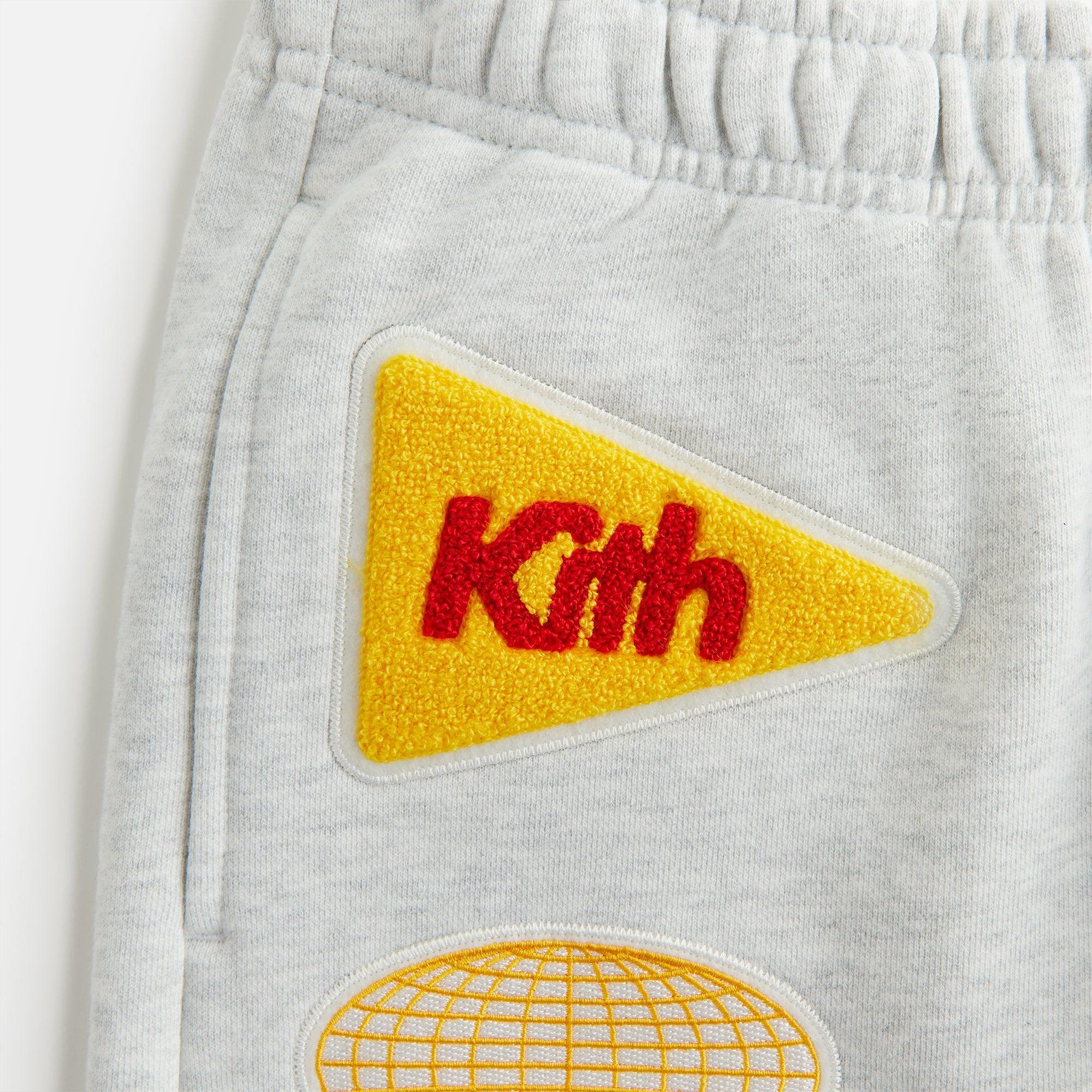 Kith Women Rayne Patched Sweatshort - Light Heather Grey Female Product Image