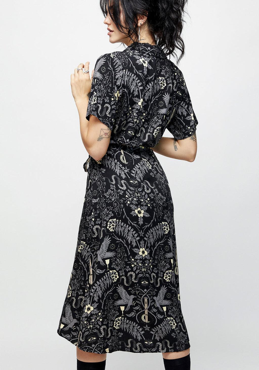 Hecate's Garden Midi Shirt Dress Product Image
