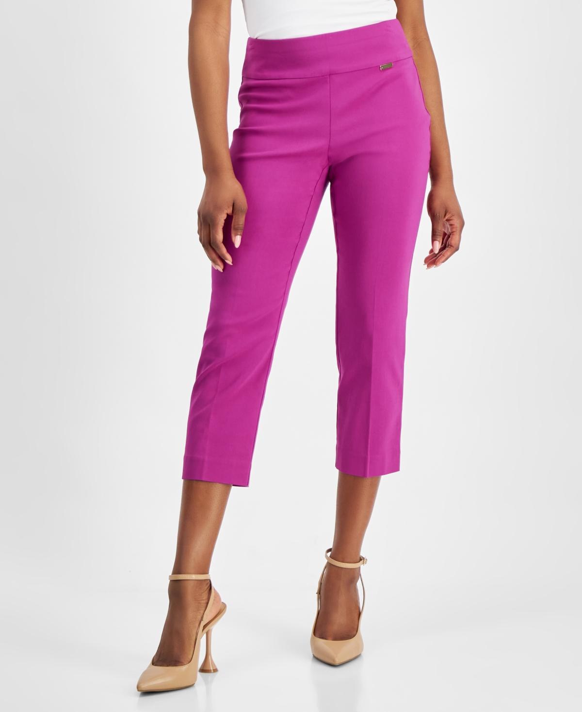 I.n.c. International Concepts Womens Tummy-Control Pull-On Capri Pants, Regular & Petite, Created for Macys Product Image