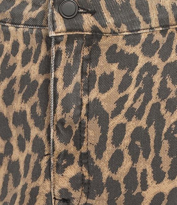 Good American Plus Size Good 90's Leopard Print Mini Skirt Product Image