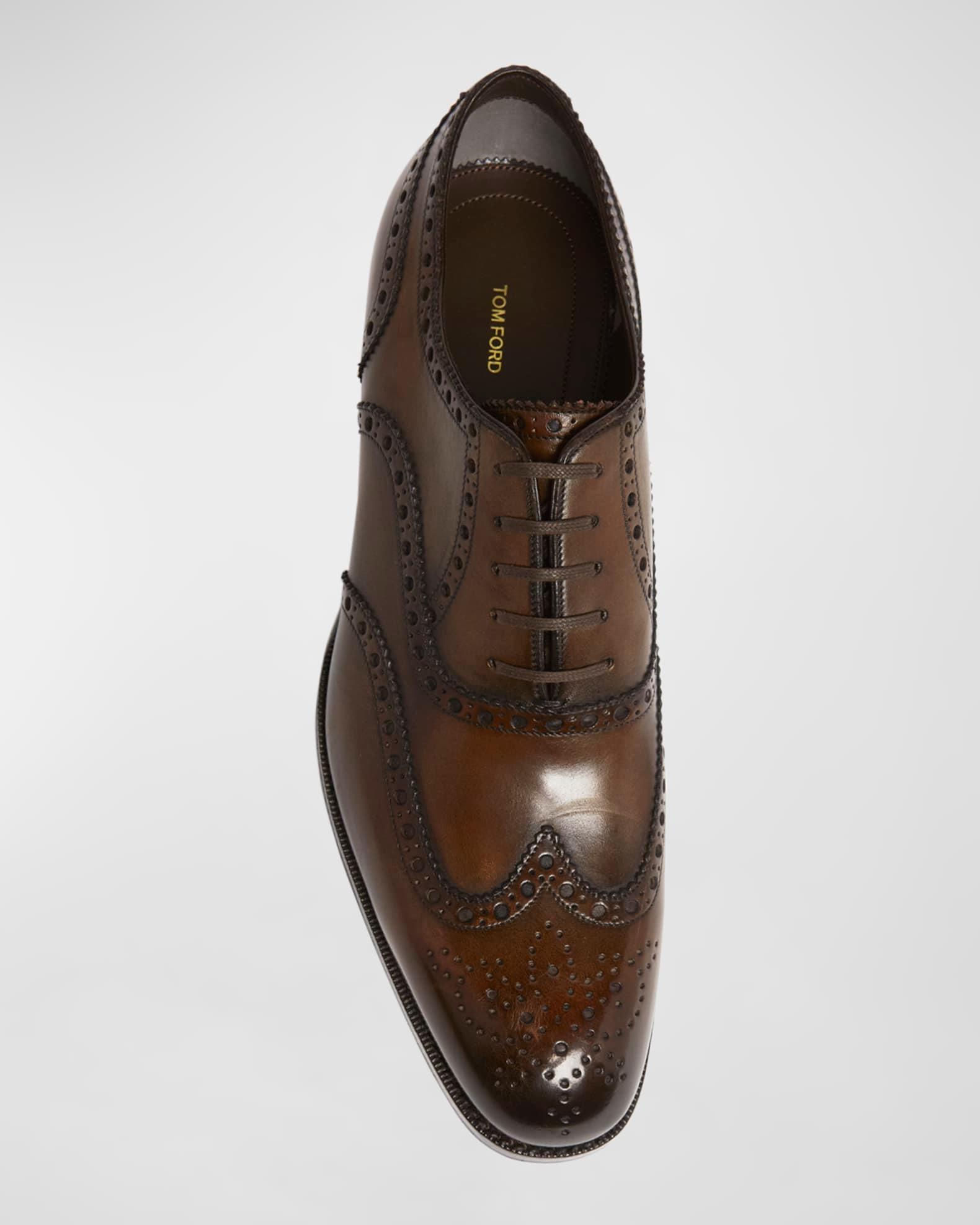 Men's Edgar Leather Wingtip Brogue Derby Shoes Product Image